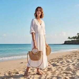 Mini Rattan Straw Crossbody Bag